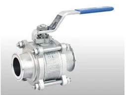 Hand Lever 3 Piece Design 2 way Ball Valve