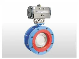 Pneumatic Actuator Triple Offset Double Flange Butterfly Valve