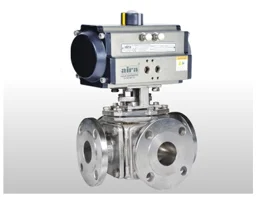 Pneumatic Rotary Actuator Operated 3 way 4 way 5 way Ball Valve