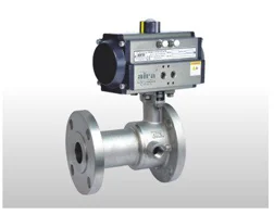Pneumatic Rotary Actuator Operated Jacketed Ball Valve