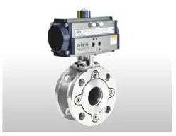 Pneumatic Rotary Actuator Operated Wafer Ball Valve