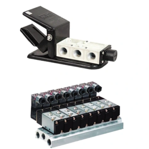 Foot pedal valve & solenoid Manifold base