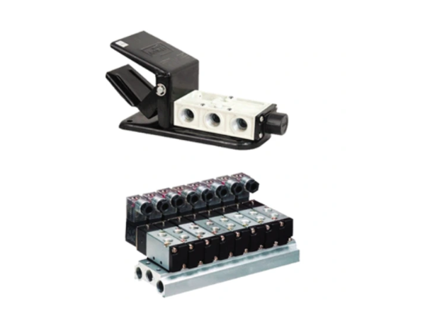 Foot pedal valve & solenoid Manifold base