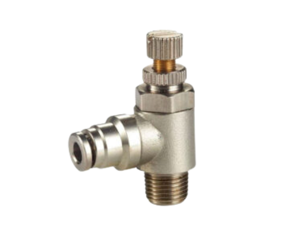 Push In Speed Air Flow Control Valve Pneumatic Air Speed Controller