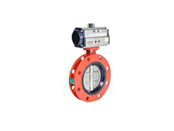 Pneumatic Rotary Actuator Wafer type Double Flange Butterfly Valve